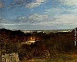 A View Towards The Seine From Suresnes by Constant Troyon